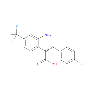 2-[2-amino-4-(trifluoromethyl)phenyl]-3-(4-chlorophenyl)prop-2-enoic acid