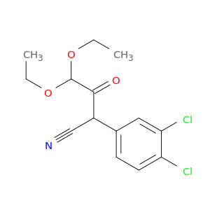 2-(3,4-dichlorophenyl)-4,4-diethoxy-3-oxobutanenitrile