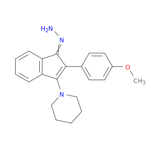 1H-Inden-1-one, 2-(4-methoxyphenyl)-3-(1-piperidinyl)-, hydrazone