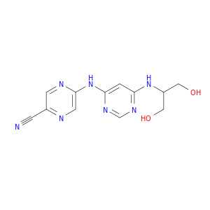5-((6-((1,3-Dihydroxypropan-2-yl)amino)pyrimidin-4-yl)amino)pyrazine-2-carbonitrile