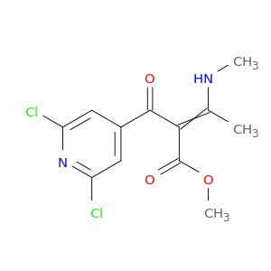 4-Pyridinepropanoicacid, 2,6-dichloro-a-[1-(methylamino)ethylidene]-b-oxo-, methyl ester