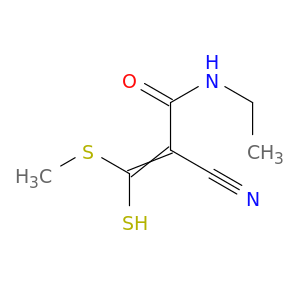 2-Propenamide, 2-cyano-N-ethyl-3-mercapto-3-(methylthio)-