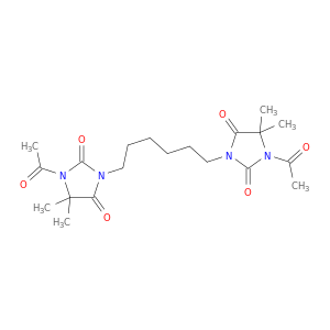 2,4-Imidazolidinedione, 3,3'-(1,6-hexanediyl)bis[1-acetyl-5,5-dimethyl-