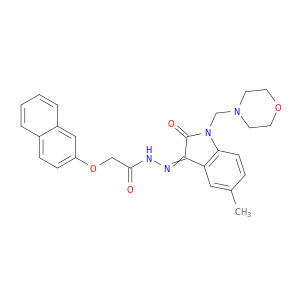N-[[5-METHYL-1-(MORPHOLIN-4-YLMETHYL)-2-OXO-INDOL-3-YLIDENE]AMINO]-2-NAPHTHALEN-2-YLOXY-ACETAMIDE