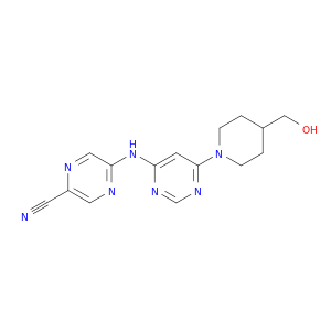5-((6-(4-(Hydroxymethyl)piperidin-1-yl)pyrimidin-4-yl)amino)pyrazine-2-carbonitrile