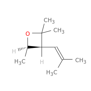 Oxetane, 2,2,4-trimethyl-3-(2-methyl-1-propenyl)-, cis-