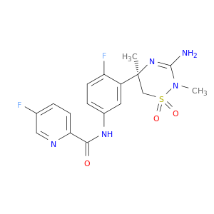N-[3-[(5R)-3-氨基-5,6-二氢-2,5-二甲基-1,1-二氧化物2H-]1,2,4-噻二嗪--5-基]-4-氟苯基]-5-氟-2-吡啶甲酰胺