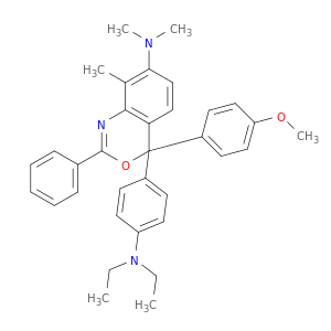 4H-3,1-Benzoxazin-7-amine,4-[4-(diethylamino)phenyl]-4-(4-methoxyphenyl)-N,N,8-trimethyl-2-phenyl-