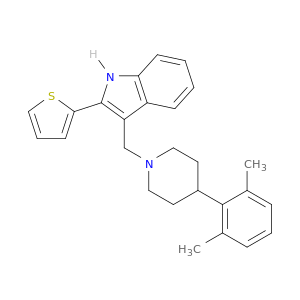 1H-Indole, 3-[[4-(2,6-dimethylphenyl)-1-piperidinyl]methyl]-2-(2-thienyl)-