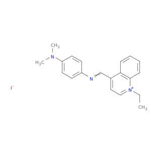 Quinolinium, 4-[[[4-(dimethylamino)phenyl]imino]methyl]-1-ethyl-, iodide