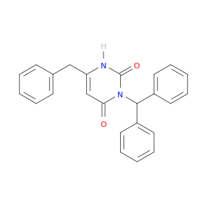 2,4(1H,3H)-Pyrimidinedione, 3-(diphenylmethyl)-6-(phenylmethyl)-