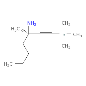 1-Heptyn-3-amine, 3-methyl-1-(trimethylsilyl)-, (R)-