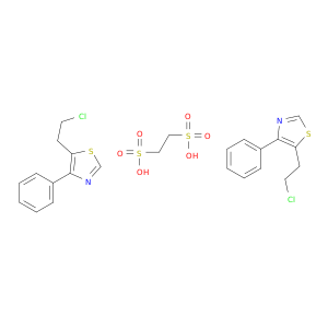 ethane-1,2-disulfonic acid- 5-(2-chloroethyl)-4-phenyl-1,3-thiazole(1:2)