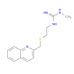 Guanidine, N-methyl-N'-[2-[(2-quinolinylmethyl)thio]ethyl]-