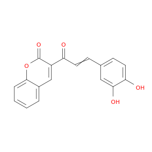 2H-1-Benzopyran-2-one, 3-[3-(3,4-dihydroxyphenyl)-1-oxo-2-propenyl]-