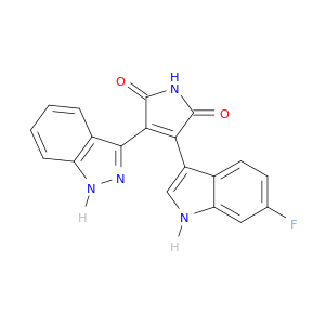 1H-Pyrrole-2,5-dione, 3-(6-fluoro-1H-indol-3-yl)-4-(1H-indazol-3-yl)-