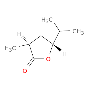 2(3H)-Furanone, dihydro-3-methyl-5-(1-methylethyl)-, trans-