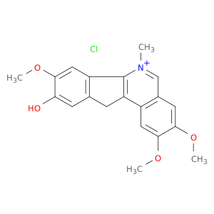 11H-Indeno(1,2-c)isoquinolinium, 9-hydroxy-6-methyl-2,3,8-trimethoxy-, chloride