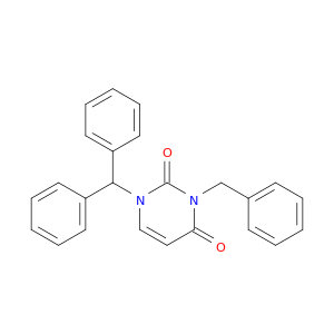 2,4(1H,3H)-Pyrimidinedione, 1-(diphenylmethyl)-3-(phenylmethyl)-