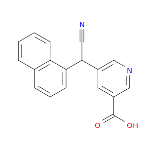 3-Pyridinecarboxylic acid, 5-(cyano-1-naphthalenylmethyl)-