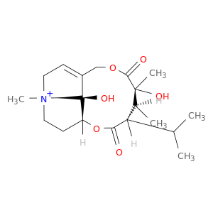 2H-[1,6]Dioxacycloundecino[2,3,4-gh]pyrrolizinium,3,4,5,6,8,10,12,13,13a,13b-decahydro-5,13b-dihydroxy-4,5,11-trimethyl-3-(1-methylethyl)-2,6-dioxo-,(3R,4S,5R,11R,13aR,13bS)- (9CI)