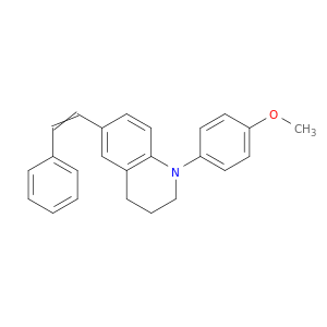 Quinoline, 1,2,3,4-tetrahydro-1-(4-methoxyphenyl)-6-(2-phenylethenyl)-