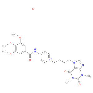 Pyridinium,1-[4-(1,2,3,6-tetrahydro-1,3-dimethyl-2,6-dioxo-7H-purin-7-yl)butyl]-4-[(3,4,5-trimethoxybenzoyl)amino]-,bromide (1:1)