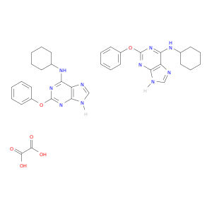 9H-嘌呤-6-胺,N-环己基-2-苯氧基-乙二酸酯(2:1)