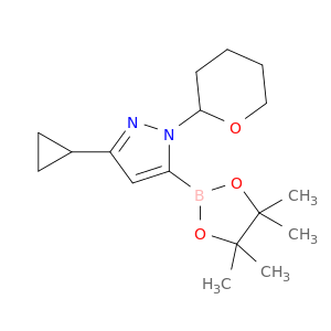 3-cyclopropyl-1-(oxan-2-yl)-5-(tetramethyl-1,3,2-dioxaborolan-2-yl)-1H-pyrazole