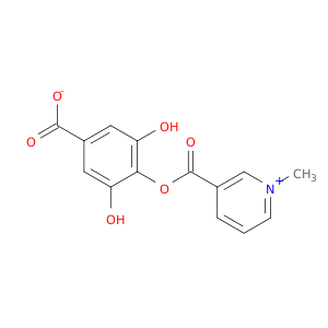 3,5-dihydroxy-4-{[(1-methylpyridinium-3-yl)carbonyl]oxy}benzoate