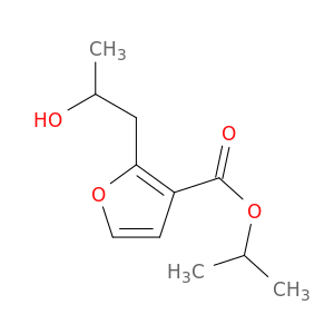3-Furancarboxylic acid, 2-(2-hydroxypropyl)-, 1-methylethyl ester