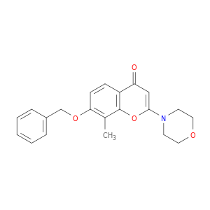 4H-1-Benzopyran-4-one, 8-methyl-2-(4-morpholinyl)-7-(phenylmethoxy)-