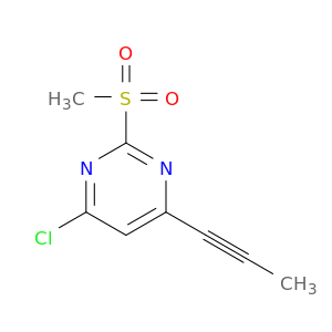 Pyrimidine, 4-chloro-2-(methylsulfonyl)-6-(1-propynyl)-