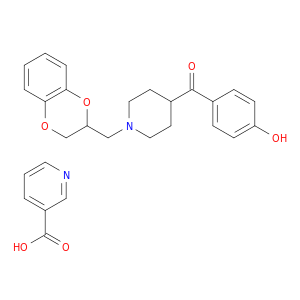 [1-(7,10-dioxabicyclo[4.4.0]deca-1,3,5-trien-9-ylmethyl)-4-piperidyl]-(4-hydroxyphenyl)methanone; pyridine-3-carboxylic acid