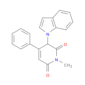 2,6(1H,3H)-Pyridinedione, 3-(1H-indol-1-yl)-1-methyl-4-phenyl-