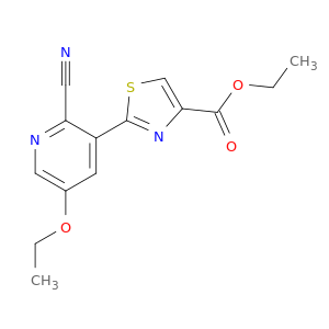 4-Thiazolecarboxylic acid, 2-(2-cyano-5-ethoxy-3-pyridinyl)-, ethyl ester