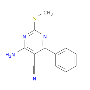5-Pyrimidinecarbonitrile, 4-amino-2-(methylthio)-6-phenyl-