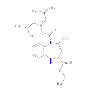 1H-1,5-Benzodiazepine-2-carboxylicacid, 5-[2-[bis(2-methylpropyl)amino]acetyl]-2,3,4,5-tetrahydro-4-methyl-,ethyl ester