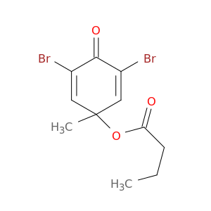 2,5-Cyclohexadien-1-one, 2,6-dibromo-4-methyl-4-(1-oxobutoxy)-