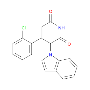 2,6(1H,3H)-Pyridinedione, 4-(2-chlorophenyl)-3-(1H-indol-1-yl)-