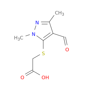 2-[(4-Formyl-1,3-dimethyl-1H-pyrazol-5-yl)sulfanyl]acetic Acid