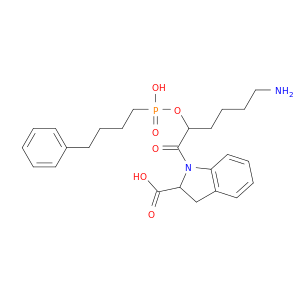 1H-Indole-2-carboxylicacid,1-[6-amino-2-[[hydroxy(4-phenylbutyl)phosphinyl]oxy]-1-oxohexyl]-2,3-dihydro-,[S-(R*,R*)]- (9CI)