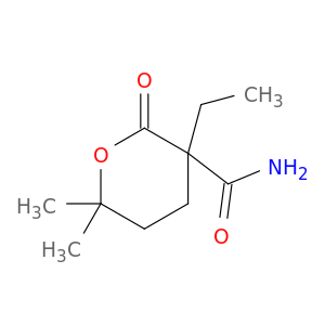 2H-Pyran-3-carboxamide, 3-ethyltetrahydro-6,6-dimethyl-2-oxo-