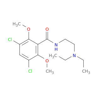 Benzamide, 3,5-dichloro-N-[2-(diethylamino)ethyl]-2,6-dimethoxy-