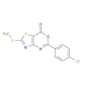 7H-Thiazolo[4,5-d][1,3]oxazin-7-one, 5-(4-chlorophenyl)-2-(methylthio)-