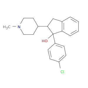1H-Inden-1-ol,1-(4-chlorophenyl)-2,3-dihydro-2-(1-methyl-4-piperidinyl)-