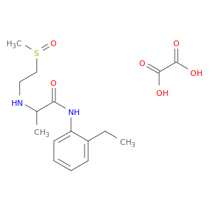 2'-ETHYL-2-(N-METHYLSULFINYLETHYLAMINO)PROPIONANILIDE OXALATE