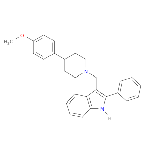 1H-Indole, 3-[[4-(4-methoxyphenyl)-1-piperidinyl]methyl]-2-phenyl-
