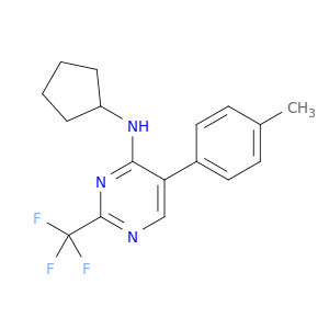 4-Pyrimidinamine, N-cyclopentyl-5-(4-methylphenyl)-2-(trifluoromethyl)-