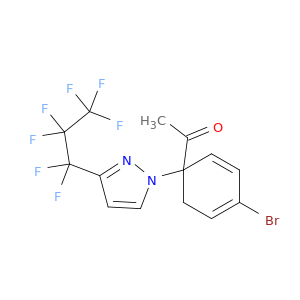 1-Acetyl-4-bromo-3(5)-heptafluoropropyl-5(3)-phenylpyrazole